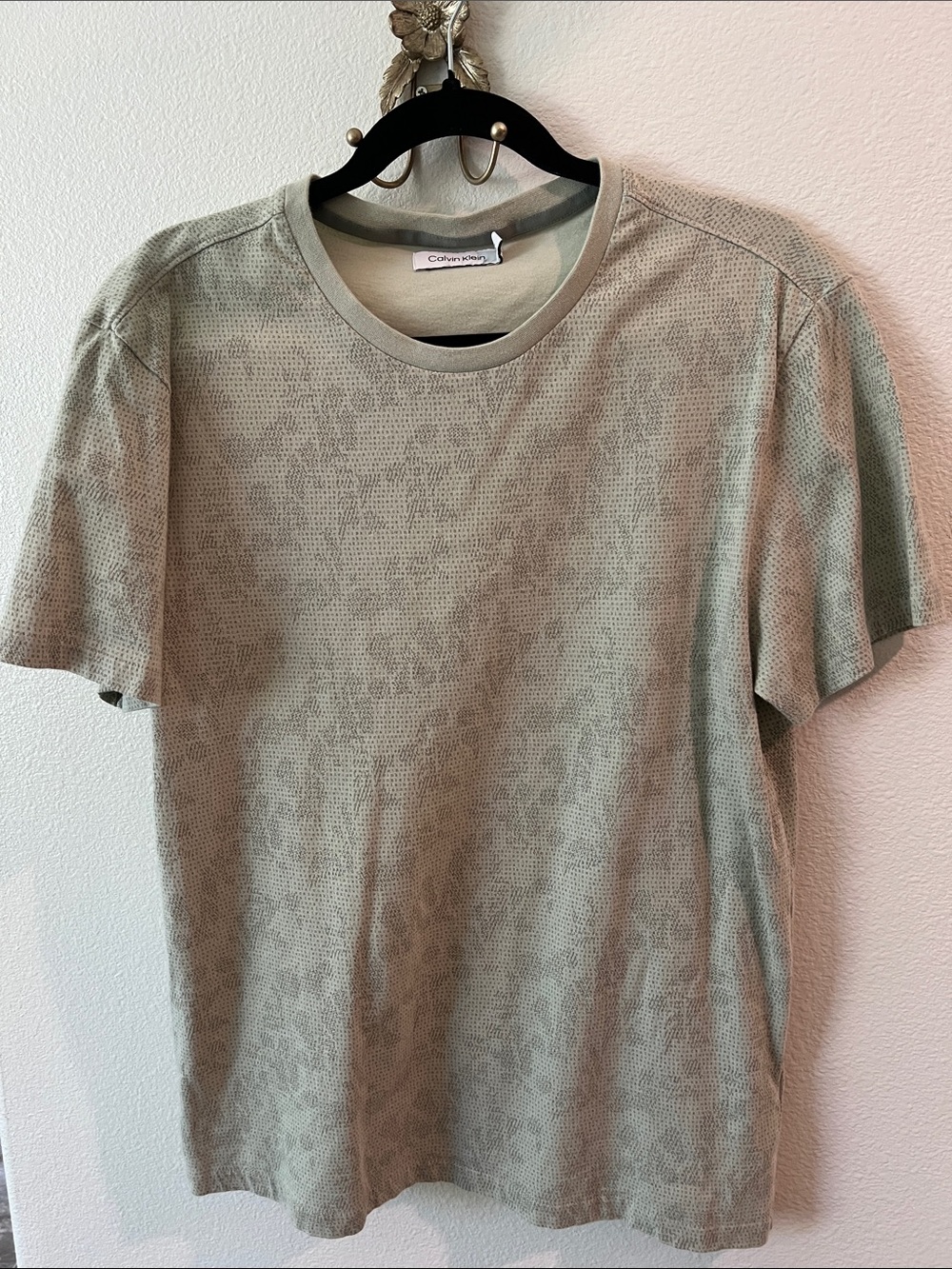 Calvin Klein Sage Green Short Sleeve Crewneck Tee